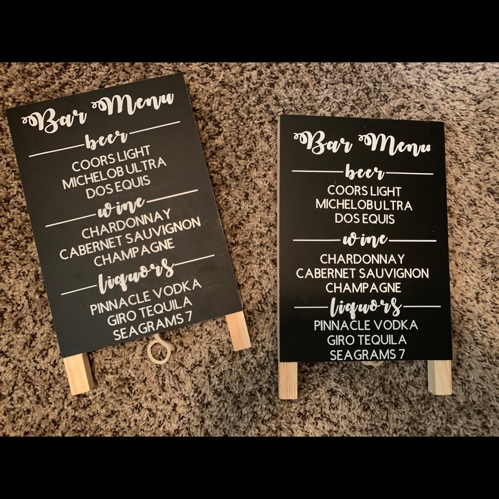 Bar Signs for Wedding!!
